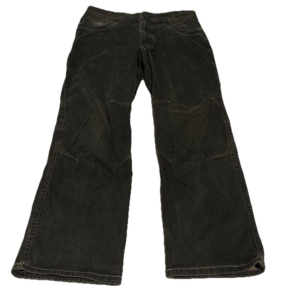 Kuhl Pants Mens 34x 28 Brown Rydr Hiking Trail Rider Work Trek Stretch Distress